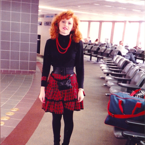 Betsey Johnson Dresses & Skirts - 1980s Betsy Johnson punk label, red plaid mini skirt. Rare!